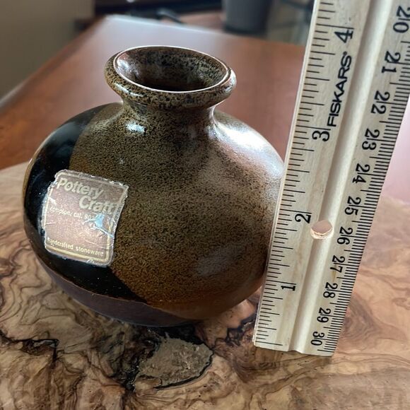 Mid Century Pottery Craft Stoneware Bud Vase - Picture 5 of 8